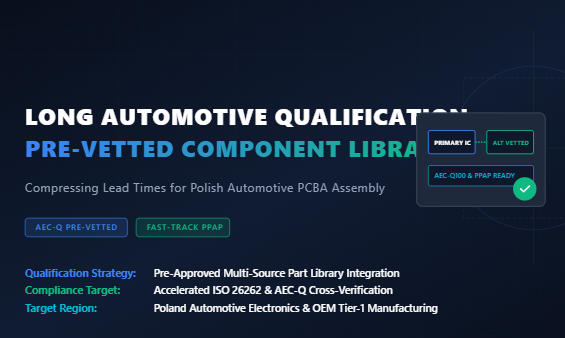 최신 회사 블로그 Streamlining European Automotive Qualification: Polish Plants Deploy Pre-Vetted Component Libraries