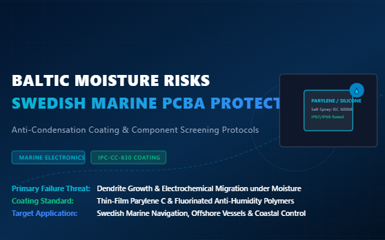 최신 회사 블로그 Baltic Moisture Risks: Conformal Coating and Component Protection in Swedish Marine Electronics (바틀틱 습도 위험 퇴치: 양형 코팅 및 부품 보호)