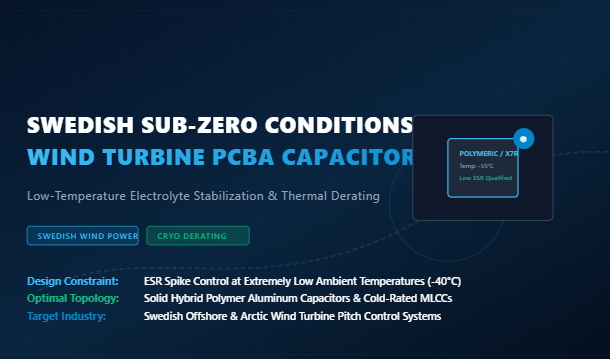 최신 회사 블로그 Navigating Swedish Sub-Zero Conditions: Capacitor Selection and Thermal Derating for Wind Turbine PCBA