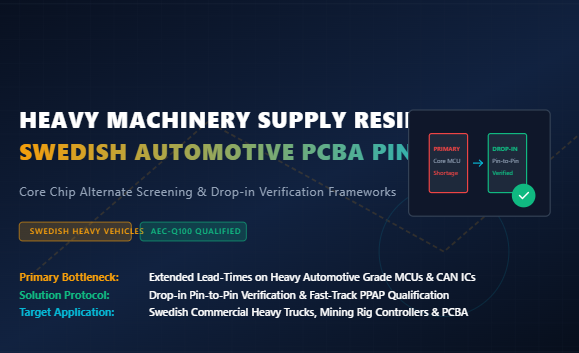 최신 회사 블로그 Overcoming Heavy Machinery Supply Bottlenecks: Pin-to-Pin Chip Qualification for Swedish Automotive Assembly